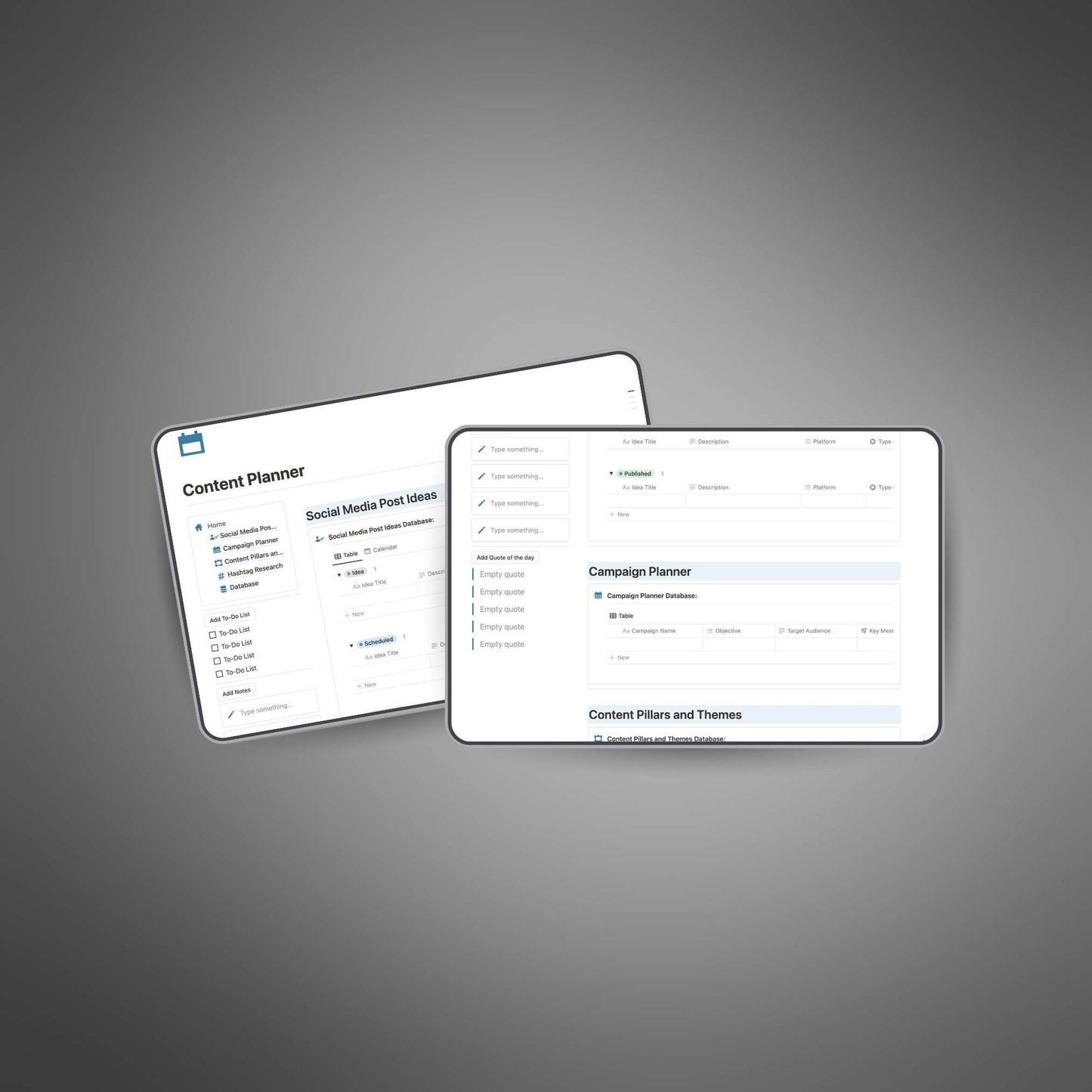 Content Planner - Notion Template