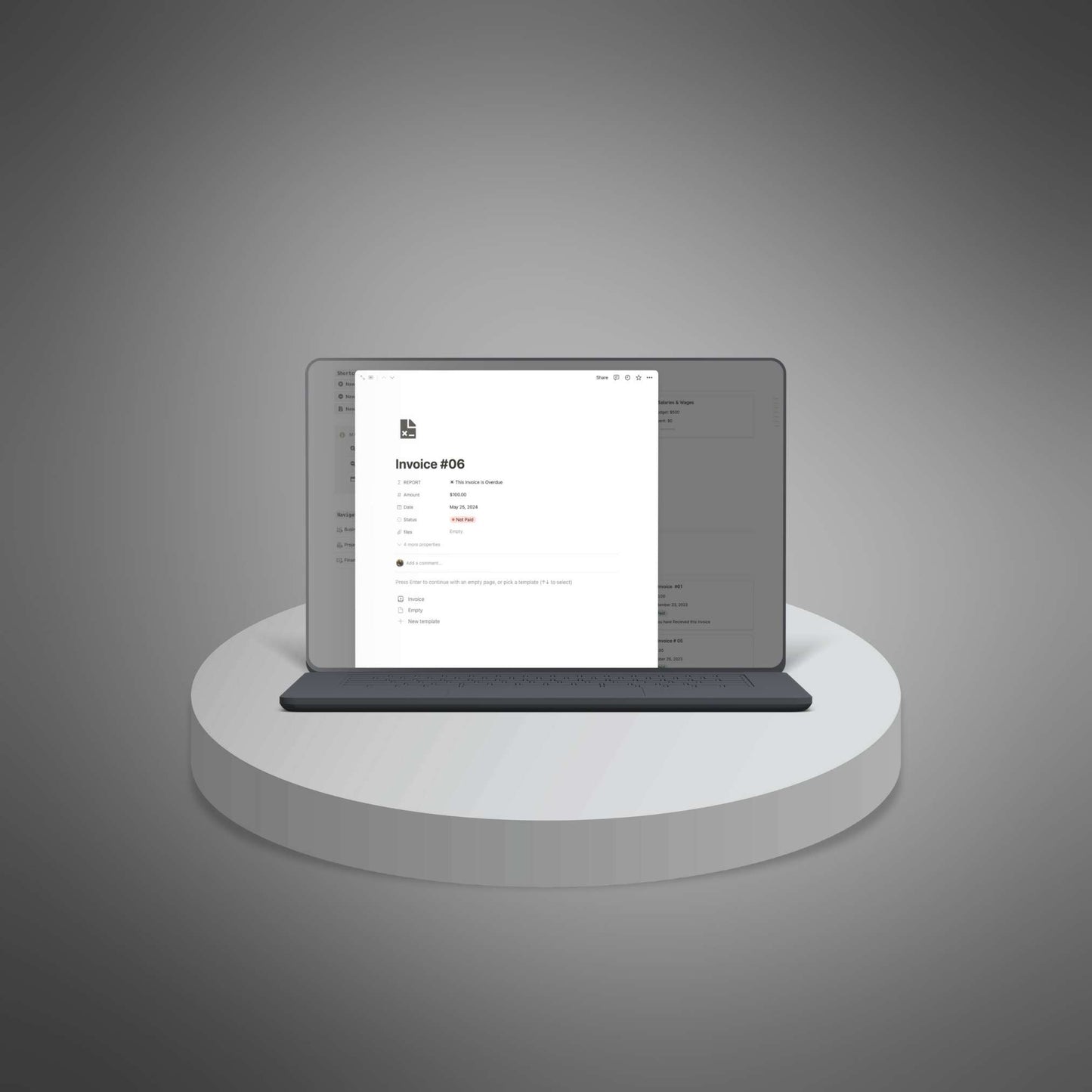 Business Finance Dashboard - Notion Template