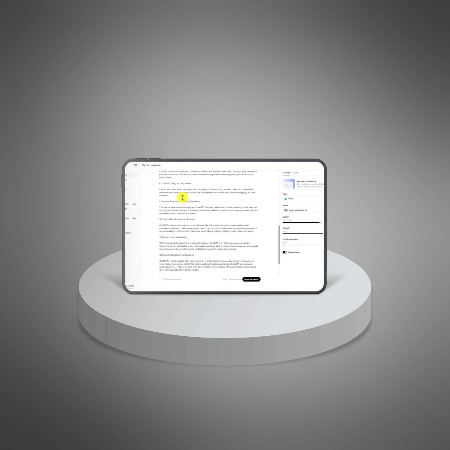 ChatGPT Advanced Features - Audio