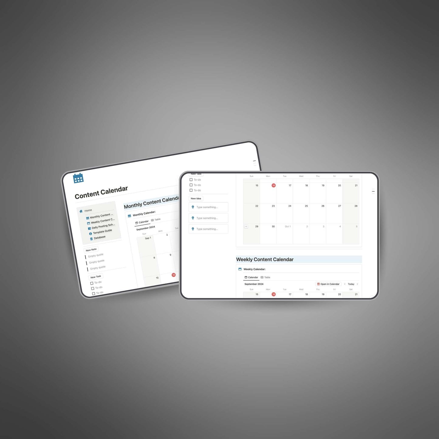Content Calendar - Notion Template
