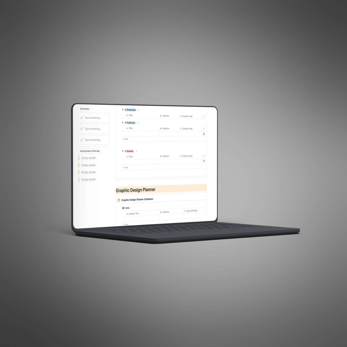 Content Creation - Notion Template