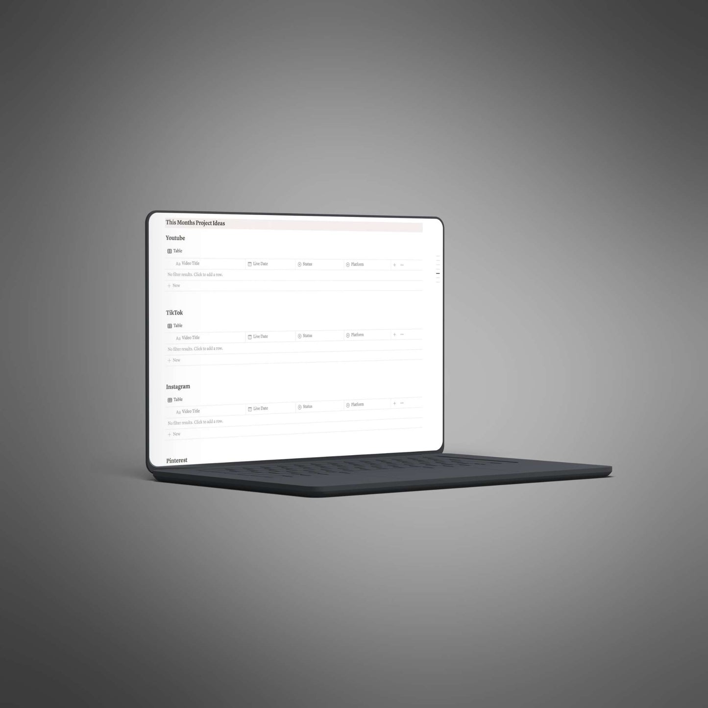 Content Creator Hub - Notion Template