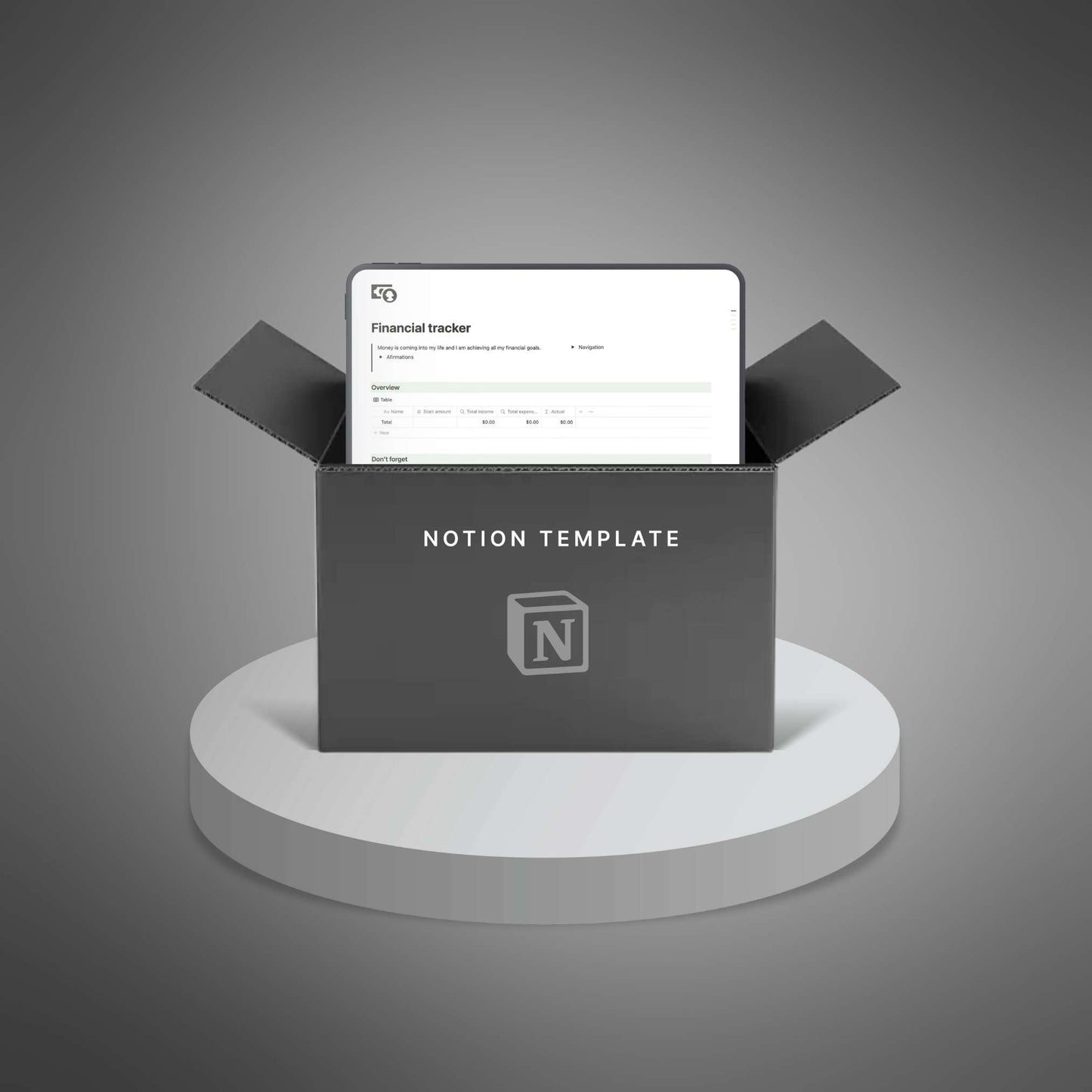 Financial Tracker - Notion Template