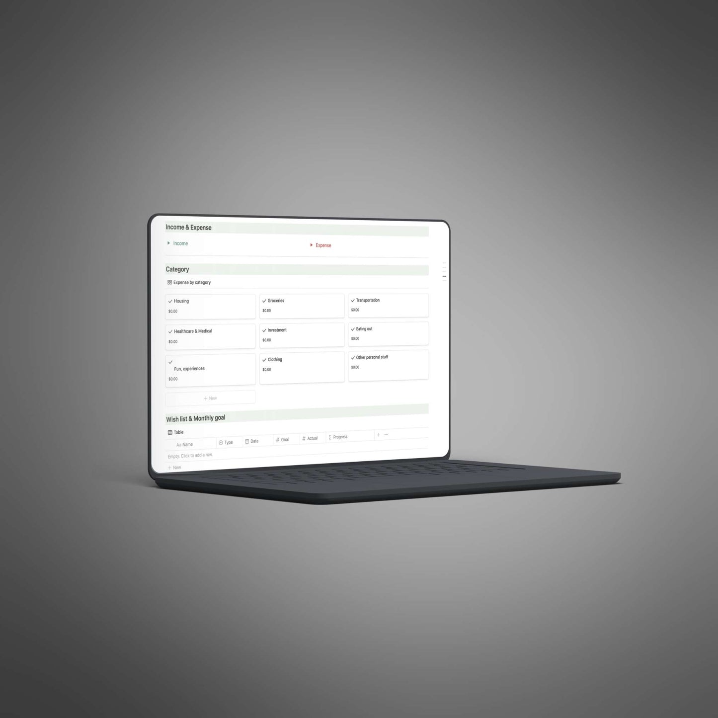 Financial Tracker - Notion Template