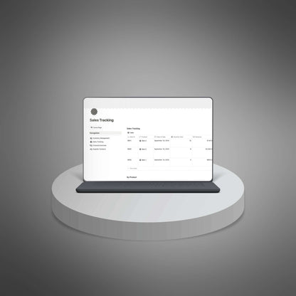 Inventory & Sales Dashboard - Notion Template