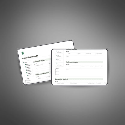 Social Media Audit - Notion Template