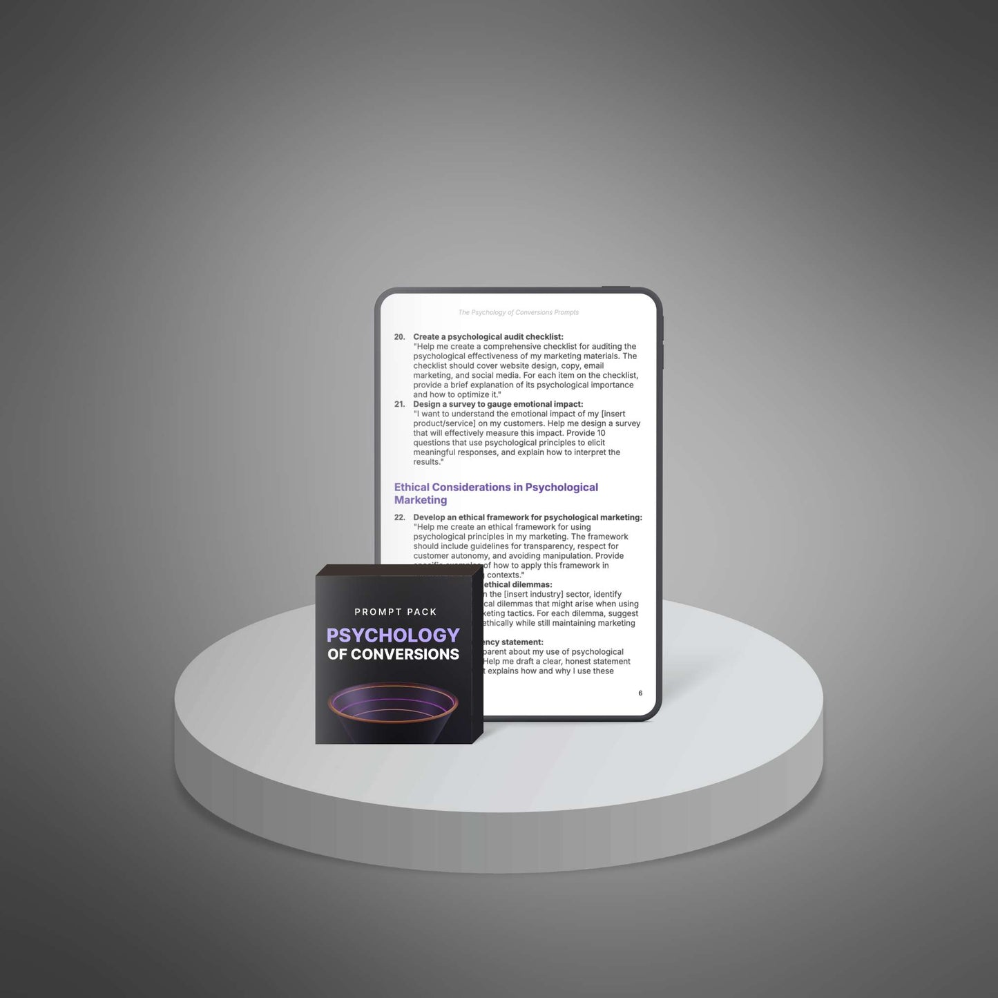 The Psychology of Conversions - Prompts